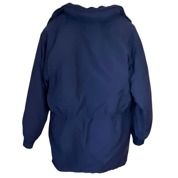 Vintage Northern Reflections 3 In 1 Navy Blue Parka Jacket Coat Plaid Lining S - Picture 3 of 15